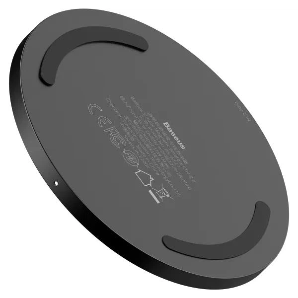 Зарядний пристрій Qi BASEUS Simple Magnetic Wireless Charger (suit for IP12) 15W (WXJK-E02) transparent-black - зображення 3