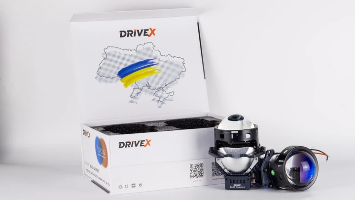 BiLED лінзи автомобільні DriveX BiLED Triada DLX 100/110W 3xLED 5500K - изображение 4