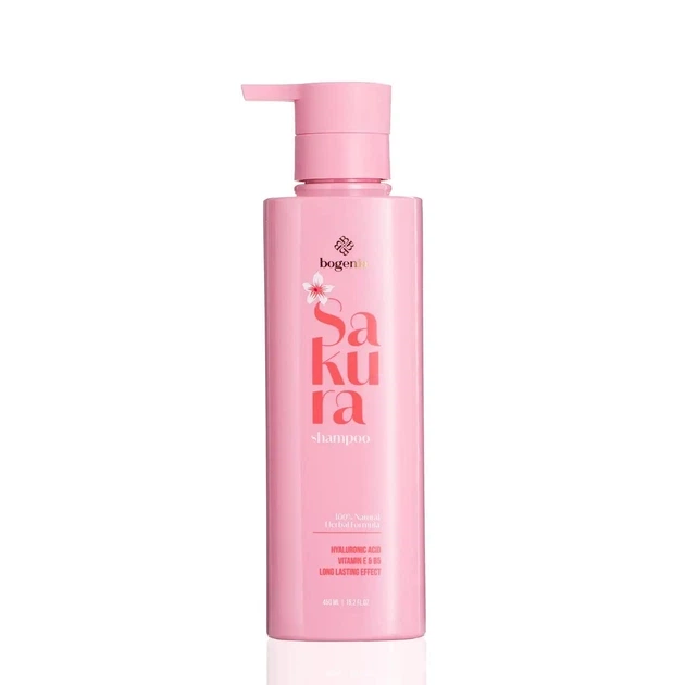 Шампунь для волос Bogenia Sakura Shampoo 450 мл - Фото 1 Шампунь для волос Bogenia Sakura Shampoo 450 мл - изображение 1