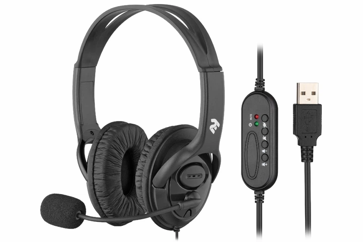 Універсальна накладна стерео гарнітура провідна для геймерів Over-ear 2E CH13 USB omni-mic повнорозмірні ігрові навушники провідні USB 2 м для ПК з мікрофоном динаміки 40 мм Чорний - Фото 2 Універсальна накладна стерео гарнітура провідна для геймерів Over-ear 2E CH13 USB omni-mic повнорозмірні ігрові навушники провідні USB 2 м для ПК з мікрофоном динаміки 40 мм Чорний - зображення 2