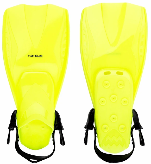 Zestaw do nurkowania Spokey maska + fajka + płetwy r. 32-35 Bojko 928218 Żółty (5902693282181) - obraz 2