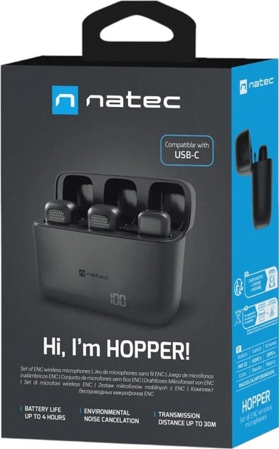 Мікрофон NATEC Hopper USB-C 2 шт. (NMI-2254) - зображення 6