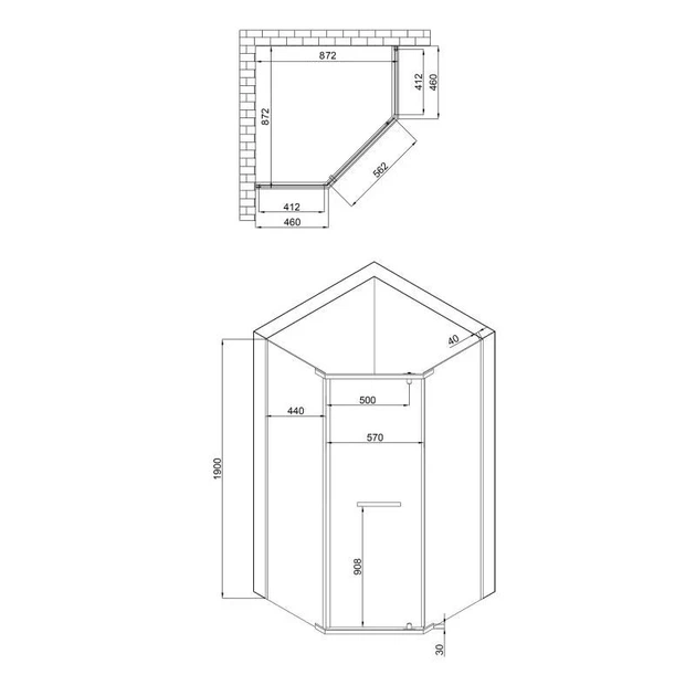 Душевая кабина Lidz Dozorca SC90x90.CRM.LOW.TR, стекло прозрачное 6 мм без поддона - Фото 2 Душевая кабина Lidz Dozorca SC90x90.CRM.LOW.TR, стекло прозрачное 6 мм без поддона - изображение 2