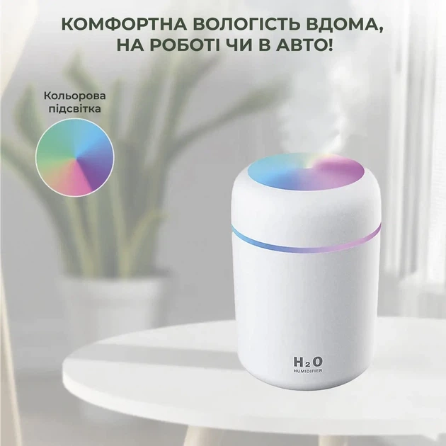 Увлажнитель воздуха с подсветкой H2O Colorful Humidifier Coals WHITE - изображение 2