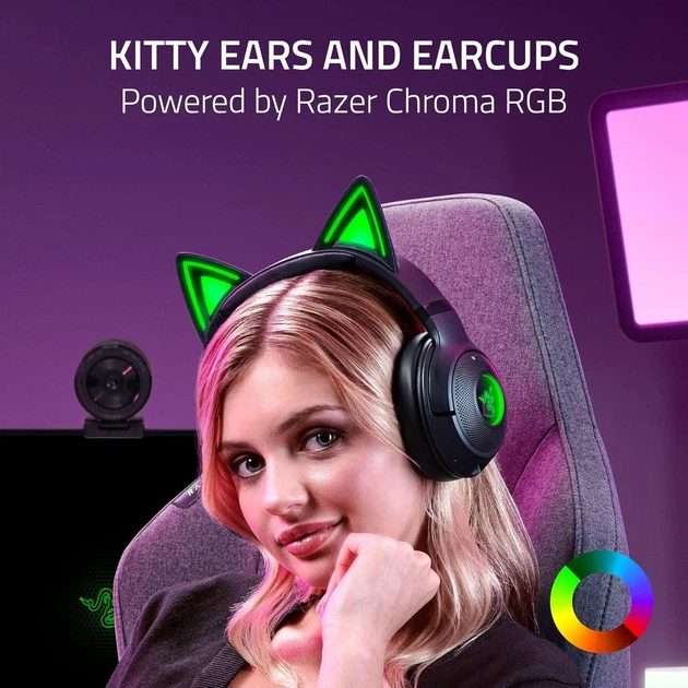 Игровая гарнитура Razer Kraken Kitty V2 BT Black (RZ04-04860500-R3M1) - Фото 8 Игровая гарнитура Razer Kraken Kitty V2 BT Black (RZ04-04860500-R3M1) - изображение 8