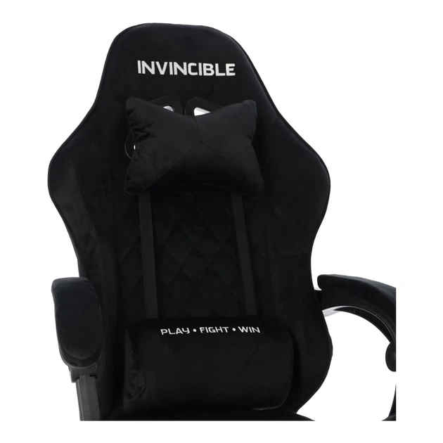 Ігрове крісло Hedo 100049 з висувною підставкою для ніг Чорне (5907184130118) - зображення 10