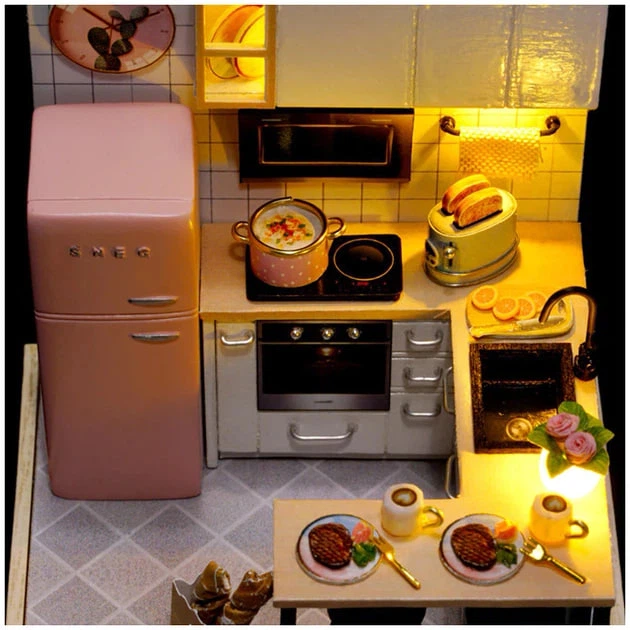 Конструктор 3D DIY CUTE ROOM Румбокс Вкус жизни Taste of Life "QT-027" - Фото 5 Конструктор 3D DIY CUTE ROOM Румбокс Вкус жизни Taste of Life "QT-027" - изображение 5