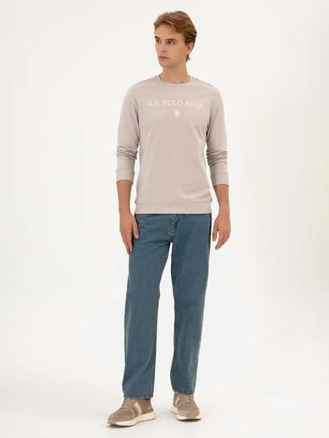 Свитшот мужской U.S. Polo Assn G081SZ082-000-2303161(Taş) L Бежевый (8683859425549) - Фото 3 Свитшот мужской U.S. Polo Assn G081SZ082-000-2303161(Taş) L Бежевый (8683859425549) - изображение 3