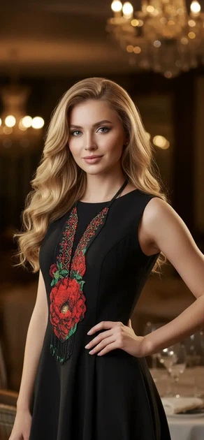 Гердан Червона півонія - Фото 2 Гердан Червона півонія - зображення 2