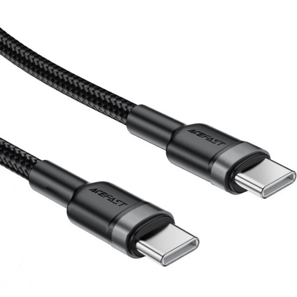 Кабель Acefast C22-03 Type-CM - Type-CM 1.2м USB 2.0 60W Aluminum Alloy Black (6974316285137) - изображение 3