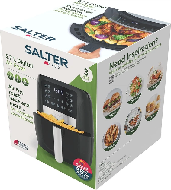 Frytkownica beztłuszczowa SALTER EK6179VDE - obraz 3