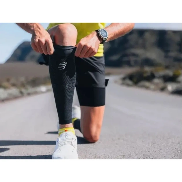 Гетры компрессионные Compressport R2 Oxygen Black/steel grey XL (100007825) - изображение 3
