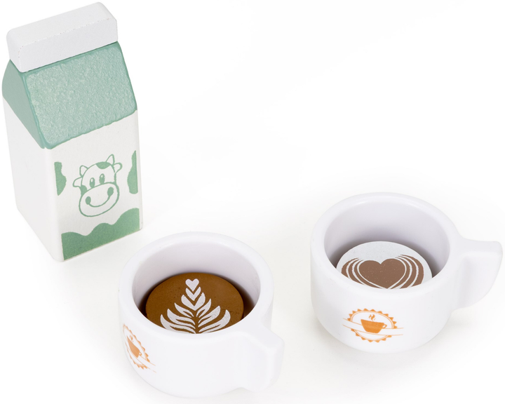 Zestaw do zabawy Springos Drewniany ekspres do kawy z akcesoriami 8 elementów (5908455307741) - obraz 6