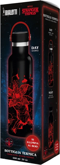 Butelka termiczna Bialetti Stranger Things czarno-czerwona 600 ml (8006363095778) - obraz 3