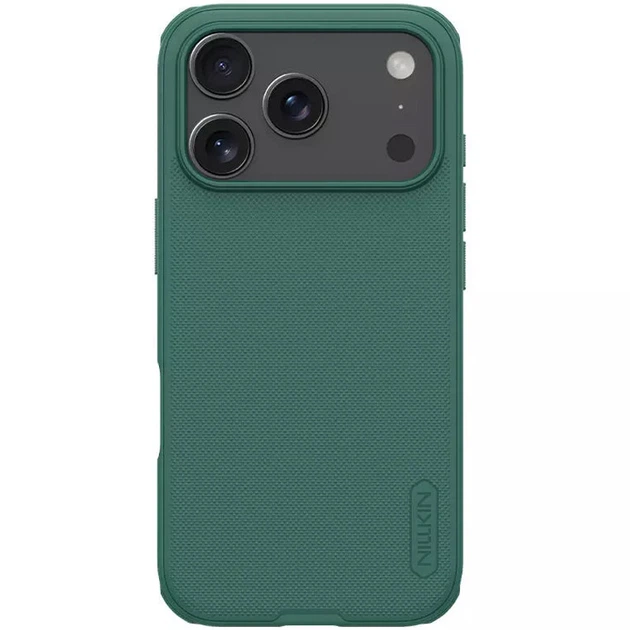 Чехол матовый Nillkin Frosted Shield Pro для Apple iPhone 17 Pro (6.3") Зеленый / Deep Green - Фото 2 Чехол матовый Nillkin Frosted Shield Pro для Apple iPhone 17 Pro (6.3") Зеленый / Deep Green - изображение 2