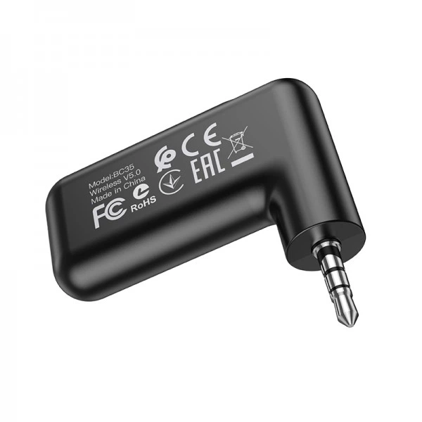Bluetooth-ресивер BOROFONE BC35 Wideway car AUX BT receiver Black (6974443381450) (17444) - изображение 3