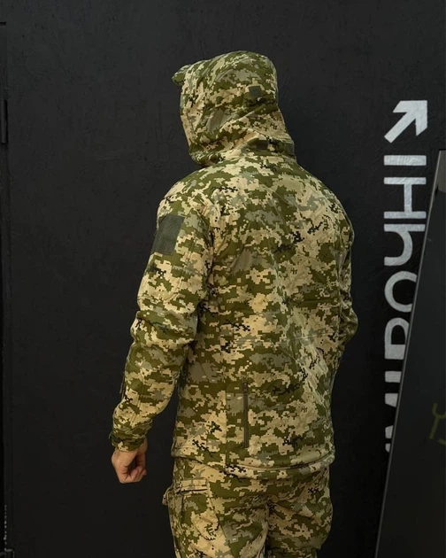 Костюм Gman SoftShell на флісі Куртка з капюшоном + Штани піксель розмір M - зображення 4