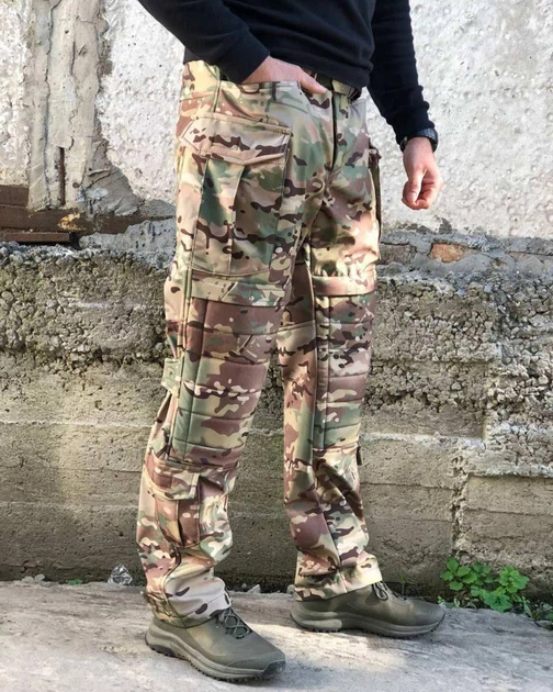 Штани Viking SoftShell на флісі з посиленими колінами мультикам розмір L - зображення 3