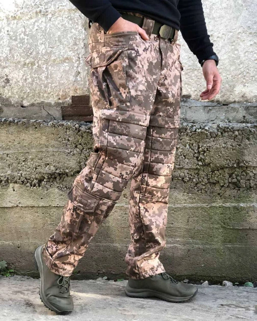 Штани Viking SoftShell на флісі з посиленими колінами піксель розмір 5XL - зображення 4