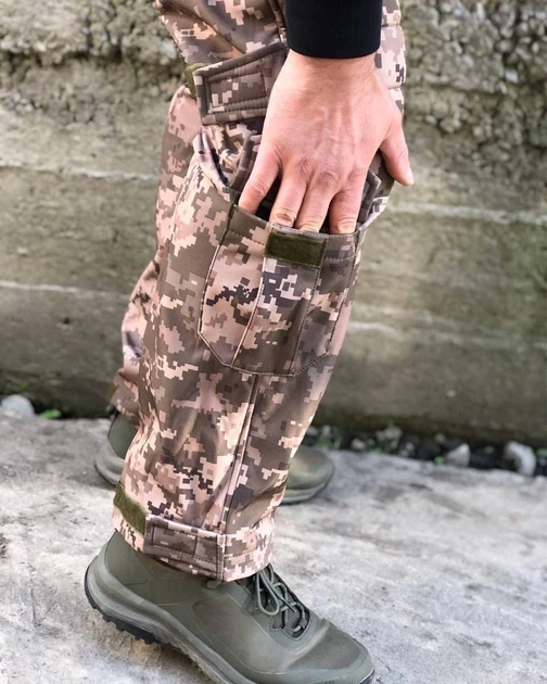 Штани Viking SoftShell на флісі з посиленими колінами піксель розмір 5XL - зображення 6