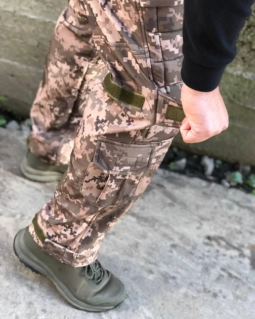 Штани Viking SoftShell на флісі з посиленими колінами піксель розмір 5XL - зображення 7