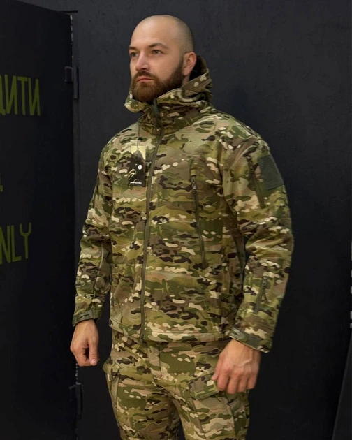 Костюм Qutdoor Equipment SoftShell на флісі Куртка + Штани мультикам розмір XL - Фото 5 Костюм Qutdoor Equipment SoftShell на флісі Куртка + Штани мультикам розмір XL - изображение 5
