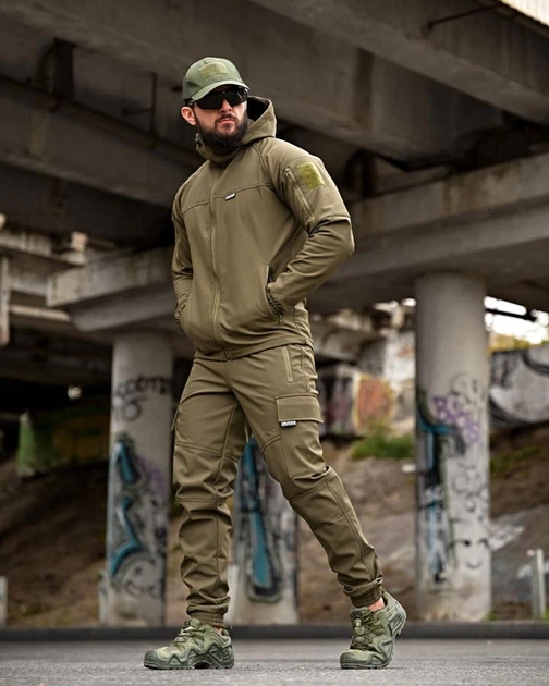 Костюм Oblivion Softshell Куртка на флісі + Штани олива розмір 2XL - изображение 3