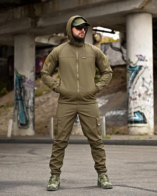 Костюм Oblivion Softshell Куртка на флісі + Штани олива розмір 2XL - изображение 4