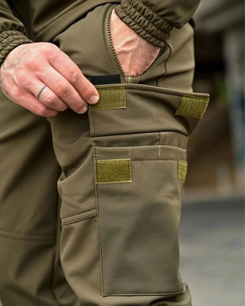 Костюм Oblivion Softshell Куртка на флісі + Штани олива розмір 2XL - изображение 8