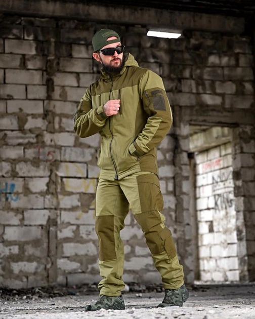 Костюм Горка Retouch на флісі Куртка з капюшоном + Штани олива розмір 3XL - изображение 4