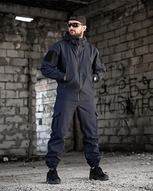 Костюм ДСНС Bandit SoftShell Куртка з липучками під шеврони + Штани синій розмір S - изображение 3