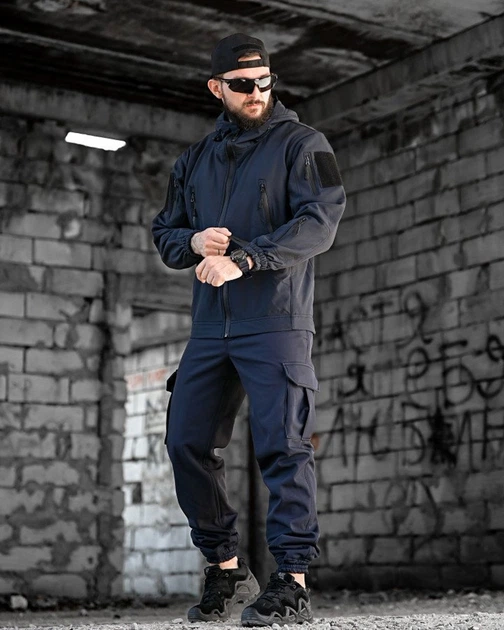Костюм ДСНС Bandit SoftShell Куртка з липучками під шеврони + Штани синій розмір S - изображение 4