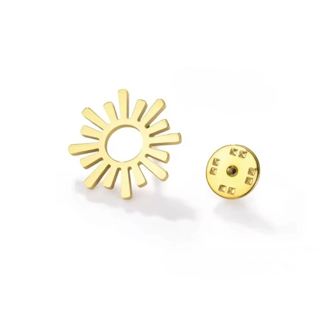 Значок из стали BROCHE брошь бижутерия Космос Солнце золотистый BRGV115242 - изображение 3
