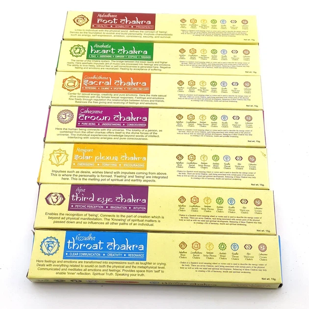 Набор благовоний Chakra Collection "Семь Чакр" 7 упаковок по 15г. (29225) - изображение 3