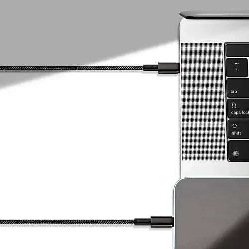 USB кабель на 240W Type-C на Type-C BASEUS Tungsten Gold Fast Charging (2m, 240W). Black - изображение 8