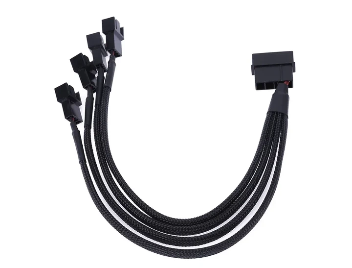 Переходник molex to 4 x 3pin - разветвитель питания для кулеров - изображение 3