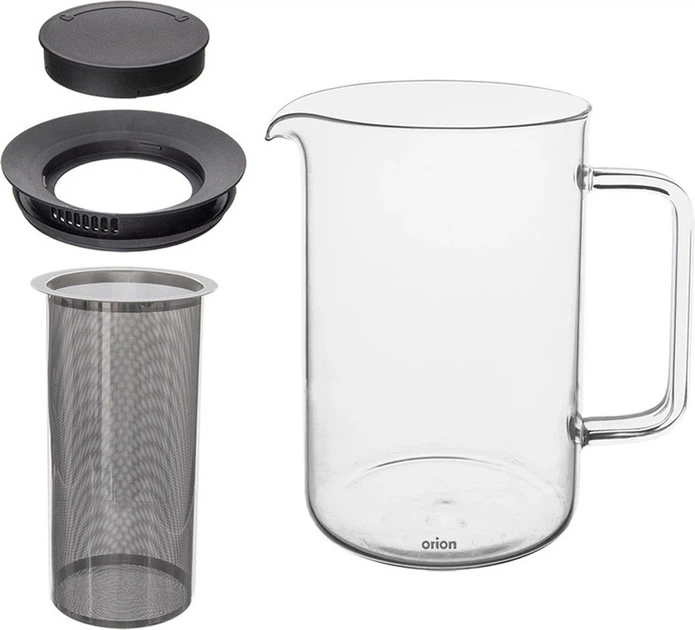 Dzbanek do herbaty Orion szklany z zaparzaczem żaroodporny Przezroczysty 1.55 l (8592381238919) - obraz 2