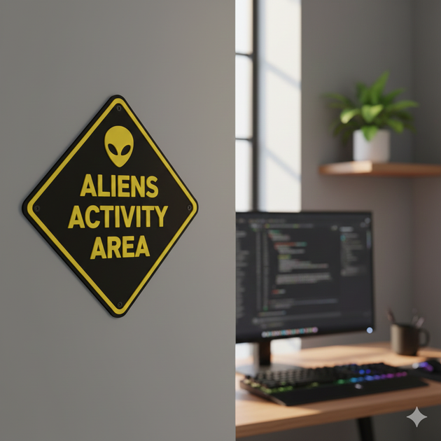 Табличка 3D Aliens Activity Area - Фото 2 Табличка 3D Aliens Activity Area - изображение 2