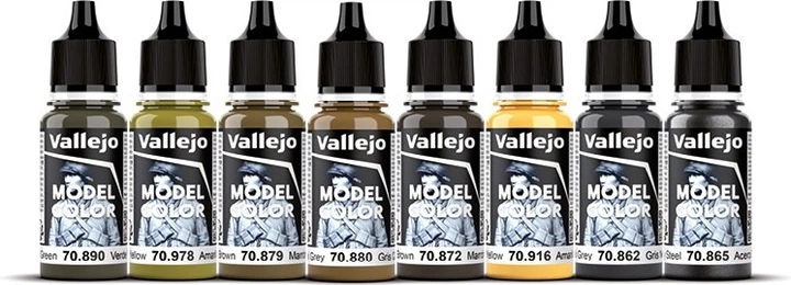 Zestaw farb akrylowych Vallejo Model Color 70.108 Kolory pancerne 8 szt x 18 ml (8429551701082) - obraz 2