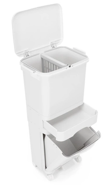 Kosz do segregacji SPRINGOS HA1110 42 l Biały (5908455307307) - obraz 5