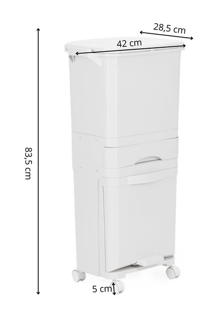 Kosz do segregacji SPRINGOS HA1110 42 l Biały (5908455307307) - obraz 11