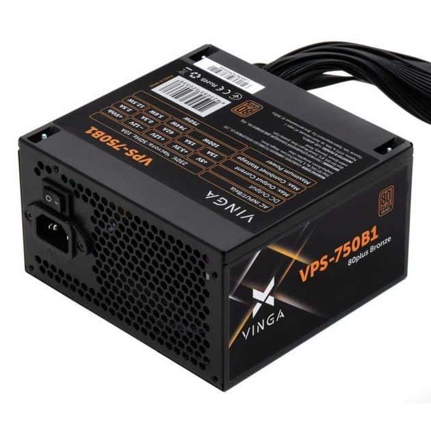 Блок питания Vinga 750W (VPS-750B1) 323438 - Фото 2 Блок питания Vinga 750W (VPS-750B1) 323438 - изображение 2