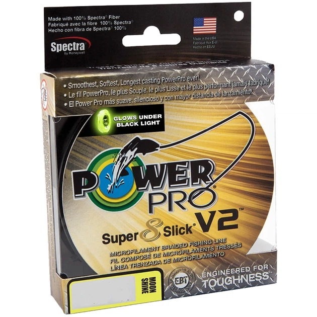 Шнур Power Pro Super 8 Slick V2 (Moon Shine) 135m 0.13mm 18lb/8.0kg - Фото 1 Шнур Power Pro Super 8 Slick V2 (Moon Shine) 135m 0.13mm 18lb/8.0kg - зображення 1