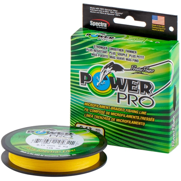 Шнур Power Pro (Hi-Vis Yellow) 2740m 0.32mm 53lb/24.0kg - Фото 1 Шнур Power Pro (Hi-Vis Yellow) 2740m 0.32mm 53lb/24.0kg - изображение 1