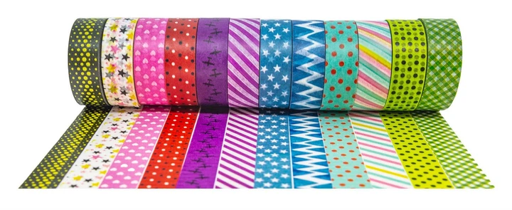 Zestaw kreatywny Colorations kolorowe taśmy z wzorami Washi 12 x 975 cm (5710903615496) - obraz 2
