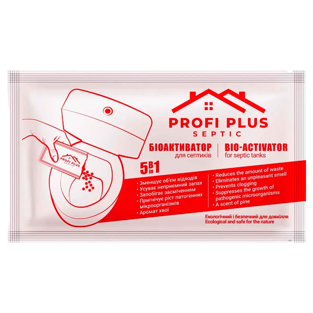Биоактиватор для септиков и выгребных ям Profi Plus 25 г (пакетик) порошок - Фото 1 Биоактиватор для септиков и выгребных ям Profi Plus 25 г (пакетик) порошок - изображение 1