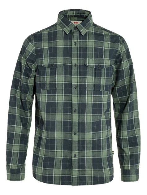 Сорочка FJALLRAVEN Ovik Travel Shirt LS M Dark Navy/Patina Green XXL - Фото 1 Сорочка FJALLRAVEN Ovik Travel Shirt LS M Dark Navy/Patina Green XXL - зображення 1