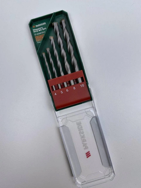 Набір свердел по бетону Parkside Masonry Drill Bit Set 5 шт (4–10 мм) - зображення 2
