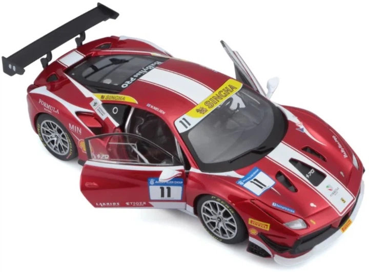 Metalowy model samochodu Bburago Racing Kit Ferrari 488 Challenge 1:24 18-26582 (4893993265824) - obraz 3