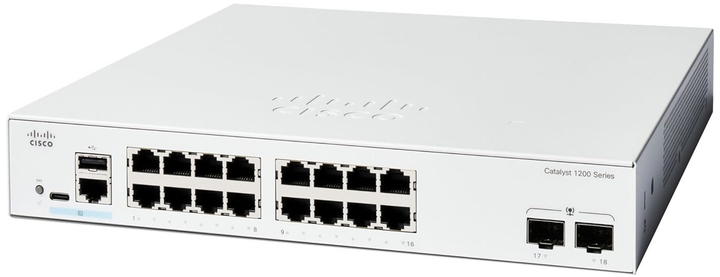 Комутатор Catalyst 1200 16xGE, 2x1G SFP Cisco (2000003303656) - Фото 1 Комутатор Catalyst 1200 16xGE, 2x1G SFP Cisco (2000003303656) - зображення 1
